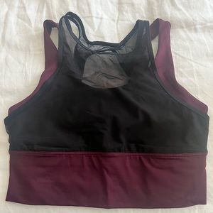 Lululemon Women’s Plum & Black Sports Bra - Size 8